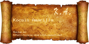 Kocsis Amarilla névjegykártya