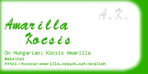 amarilla kocsis business card